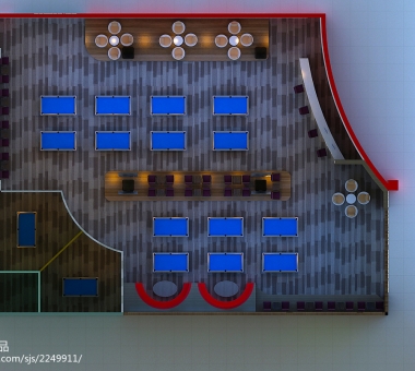 臺球廳裝修效果圖